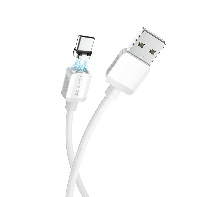 

Кабель USB Type-C(m)-USB 2.0(Am), 3A, 1м, белый Borofone BX57 (6931474752109), BX57