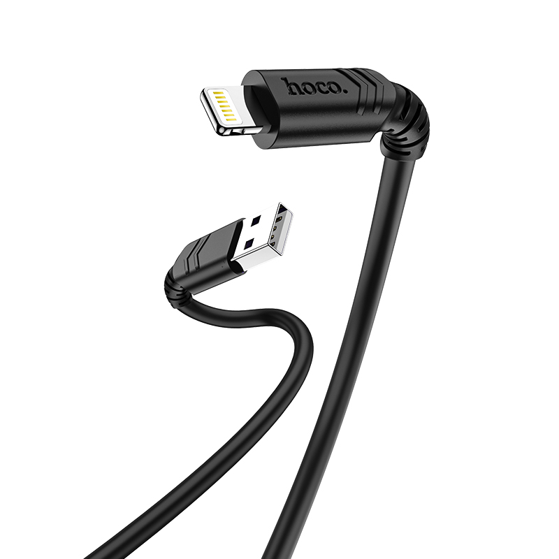 

Кабель Lightning 8-pin(m)-USB 2.0(Am), 2.4A, 1м, черный HOCO x62 (6931474748683), x62