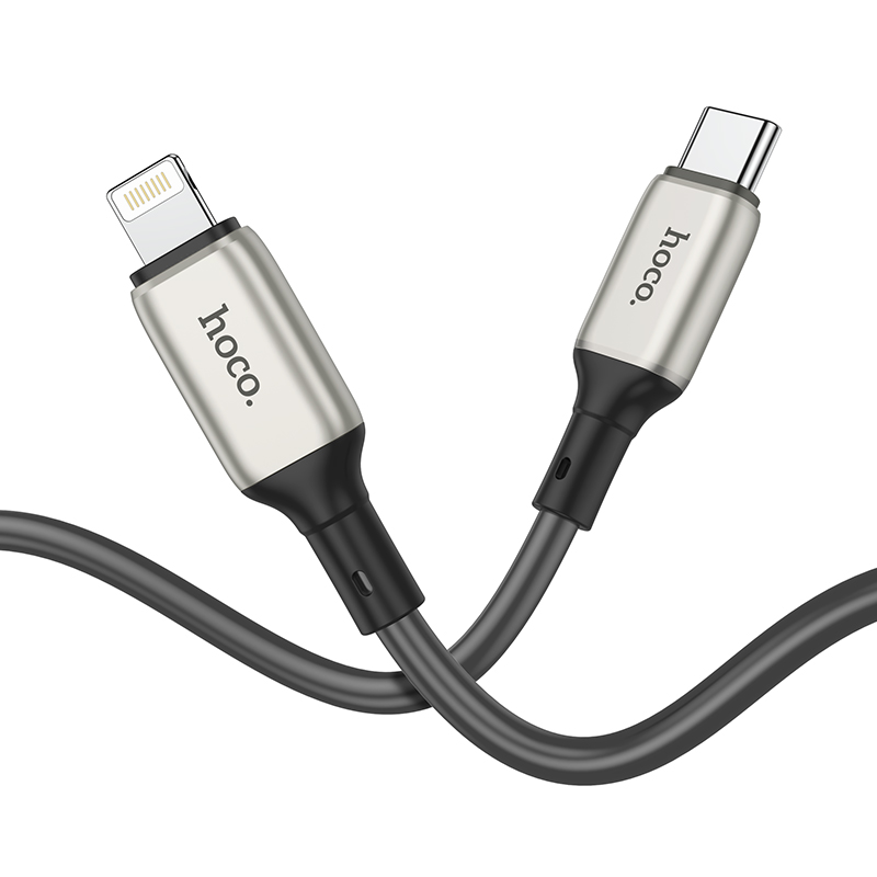 

Кабель Lightning 8-pin(m)-USB Type-C(m), 1м, серый HOCO Howdy X66 (6931474754578), X66