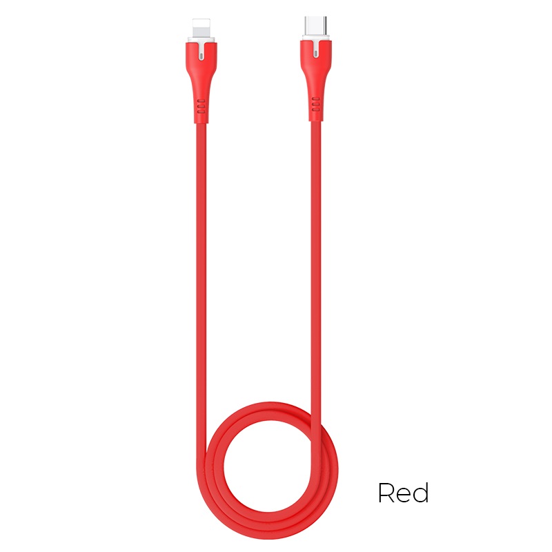 

Кабель Lightning 8-pin(m)-USB Type-C(m), 3A, 1м, красный HOCO Surplus X45 (6931474725523), X45