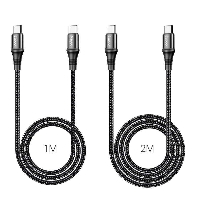 

Кабель USB Type-C(m)-USB Type-C(m), 5A, 2м, черный HOCO exquisito X50 (6931474734402 / УТ-00010494), X50