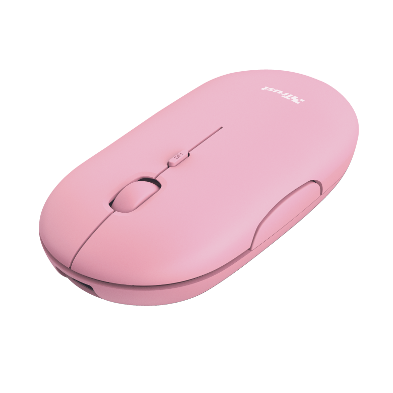 

Мышь беспроводная Trust Puck, 1600dpi, оптическая светодиодная, USB, розовый (24125), Puck