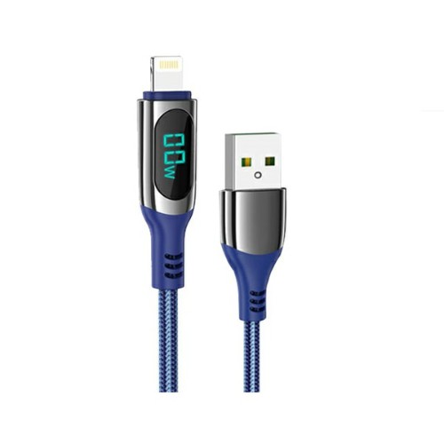 

Кабель Lightning 8-pin(m)-USB 2.0(Am), 2.4A, 1.2м, синий HOCO extreme S51 (6931474749222), S51