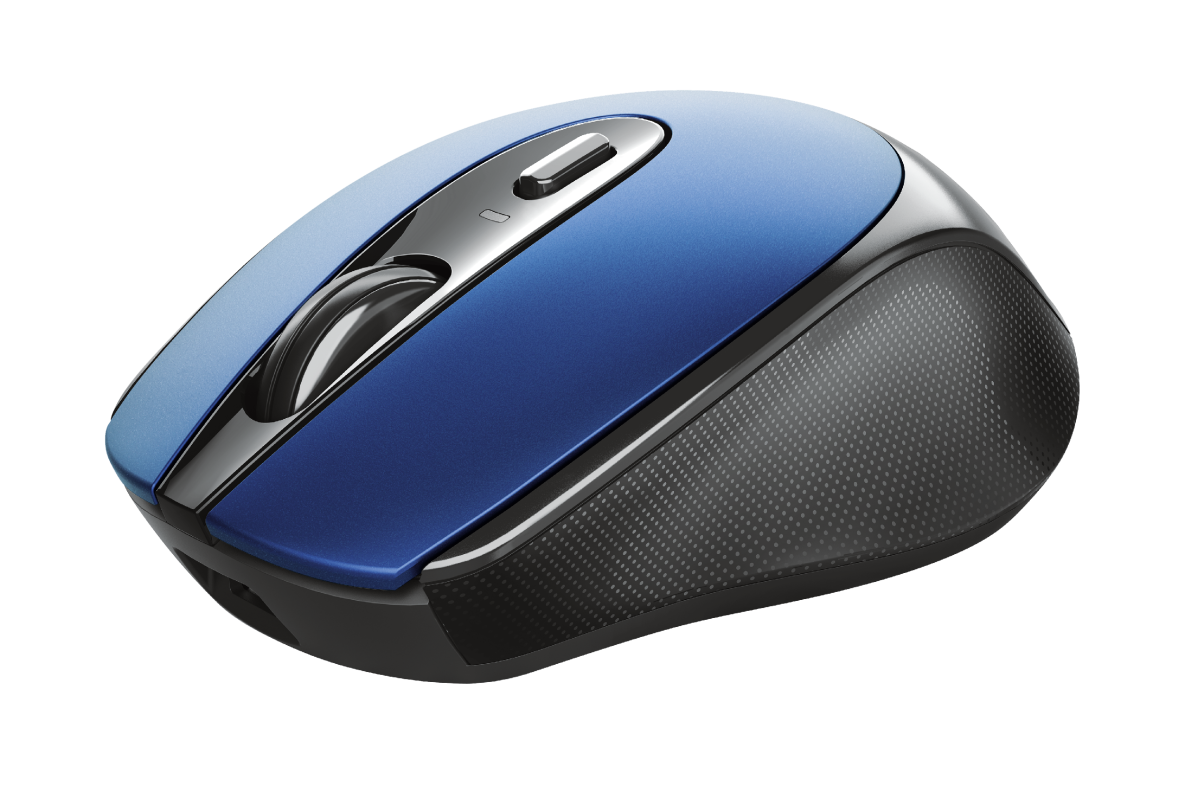 

Мышь беспроводная Trust Zaya, 1600dpi, оптическая светодиодная, USB, синий/черный (24018), Zaya