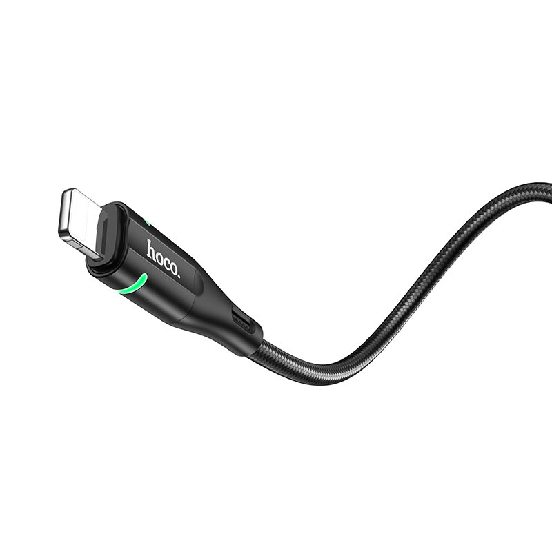 

Кабель Lightning 8-pin-USB, 2.4A, 1.2м, черный HOCO Shadow U93 (6931474732132 / УТ-00010510), U93