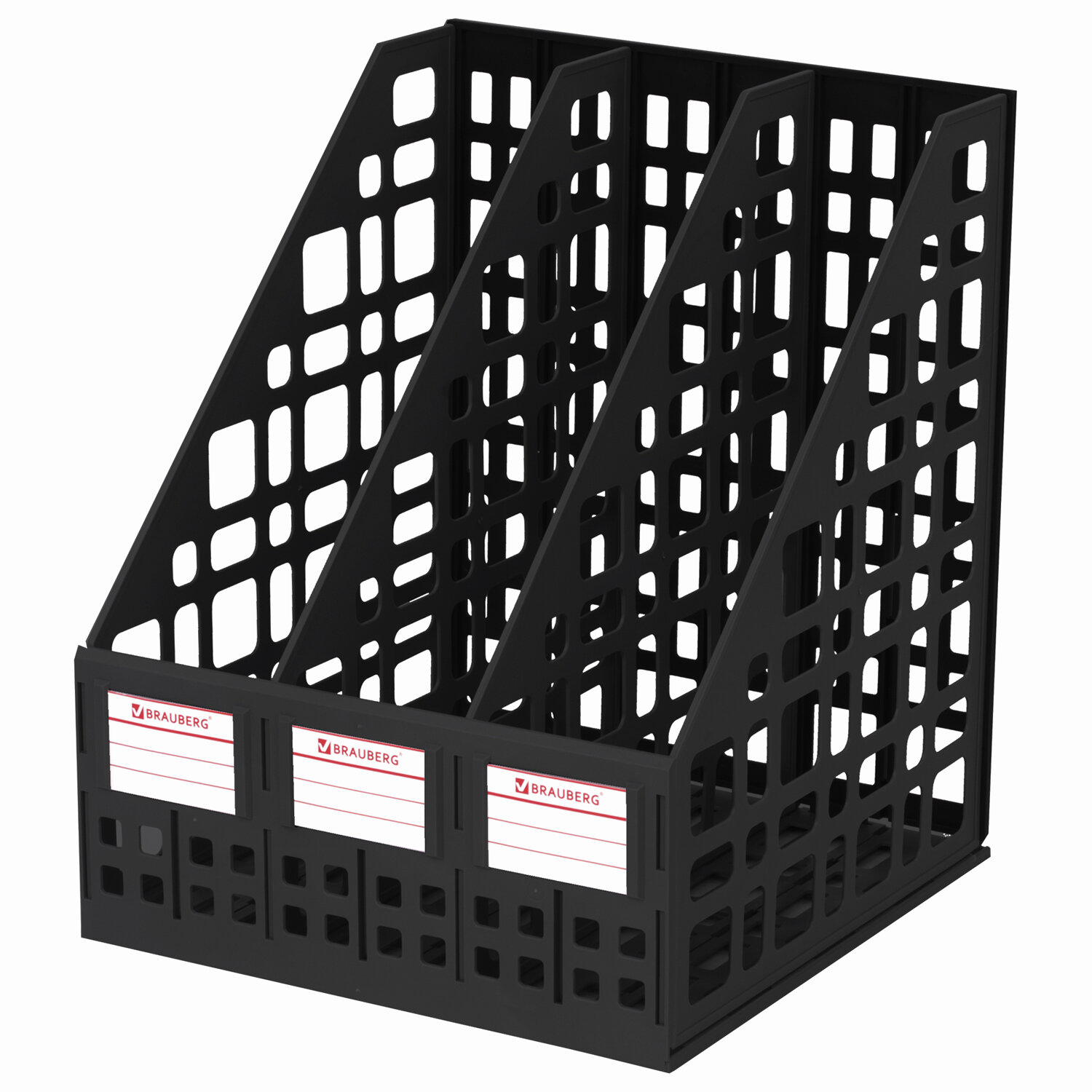 

Лоток для бумаг вертикальный Brauberg MAXI Plus 3 отделения, пластиковый, черный (237013)