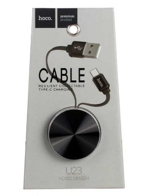 

Кабель Lightning 8-pin(m)-USB 2.0(Am), 2A, 92см, черный HOCO Resilient U23 (6957531057246 / УТ000026802), U23