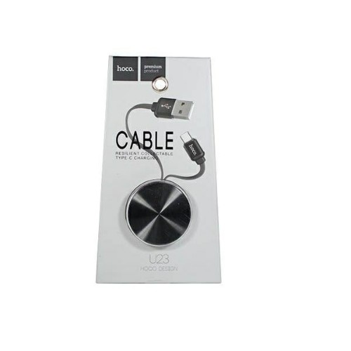 

Кабель USB Type-C(m)-USB 2.0(Am), 2A, 92см, черный HOCO Resilient U23 (6957531059783), U23