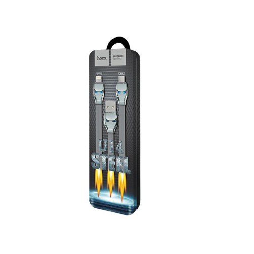 

Кабель Lightning 8-pin(m)+Micro USB 2.0(Bm)-USB 2.0(Am), плоский, 2.4A, 1.3м, серый HOCO (6957531057161), 0