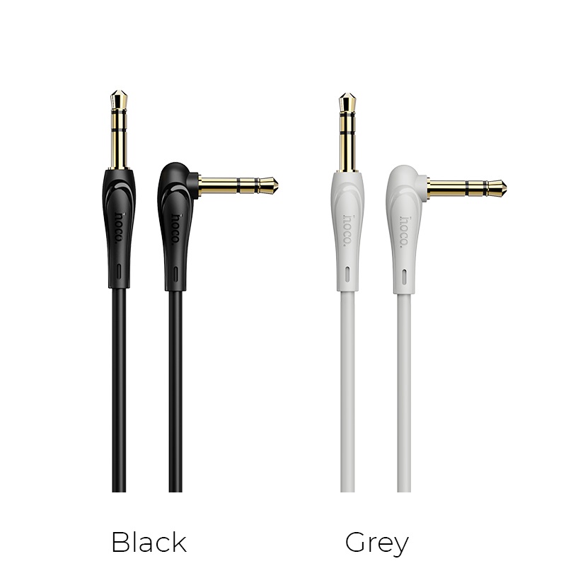 

Кабель Jack 3.5mm(M)-Jack 3.5mm(M) угловой, 2 м, черный HOCO UPA14 (6931474716224), UPA14