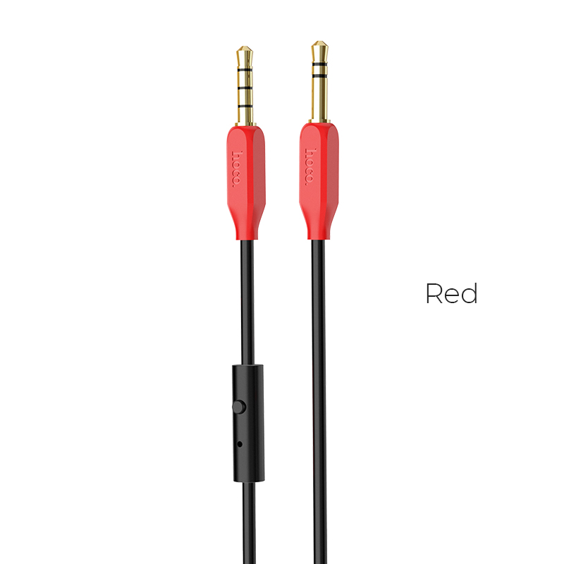 

Кабель Jack 3.5mm(M)-Jack 3.5mm(M), экранированный, 1 м, красный HOCO UPA12 (6957531079323), UPA12