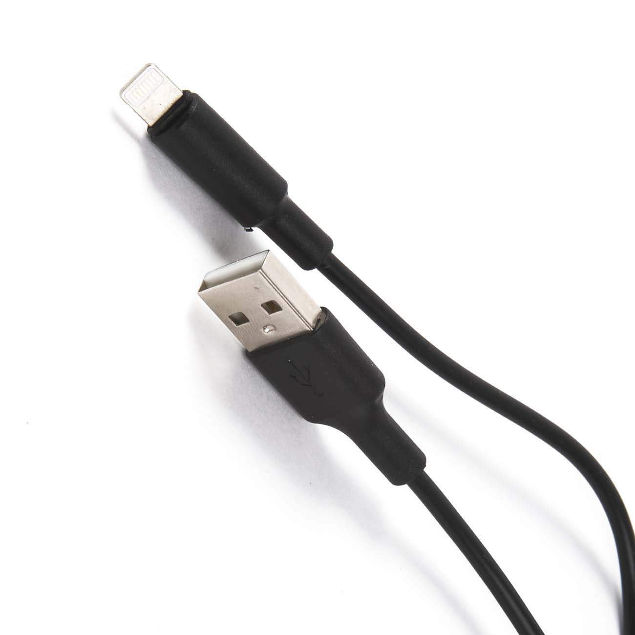 

Кабель Lightning 8-pin-USB, 2.4A, 1м, черный HOCO RA1 ( УТ000022068 ), RA1