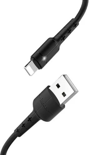 

Кабель Lightning 8-pin-USB, 2.4A, 1.2м, черный HOCO RA5 (УТ000022078), RA5