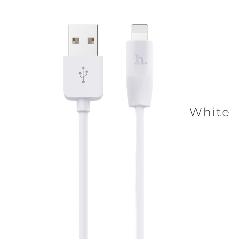 

Кабель Lightning 8-pin-USB, 2.4A, 1м, белый HOCO Rapid X1 (6957531061809 / УТ-00009241), X1