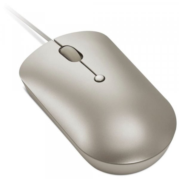 

Мышь проводная Lenovo 540, 2400dpi, оптическая светодиодная, USB Type-C, песочный (GY51D20879), 540