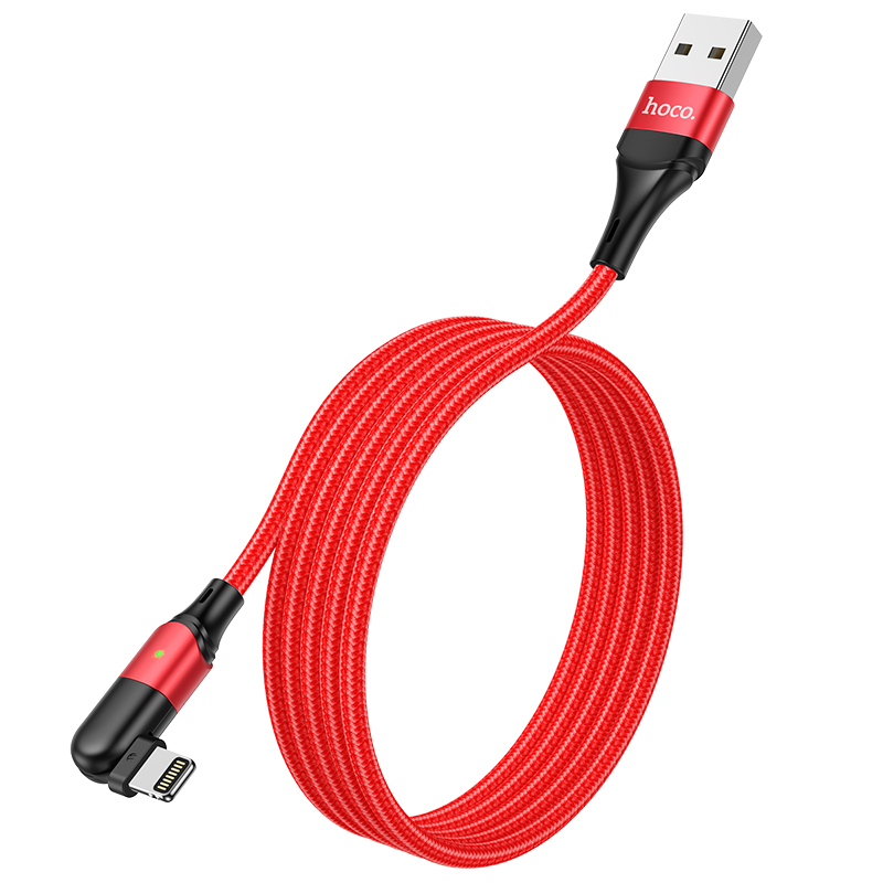 

Кабель Lightning 8-pin(m)-USB 2.0(Bm), 2.4A, 1.2м, красный HOCO orbit U100 (УТ-00011586), U100