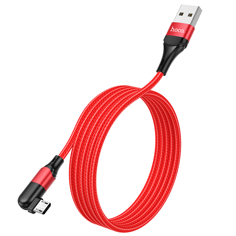 

Кабель Micro USB 2.0(Bm)-USB 2.0(Am), 2.4A, 1.2м, красный HOCO orbit U100 (6931474747914), U100