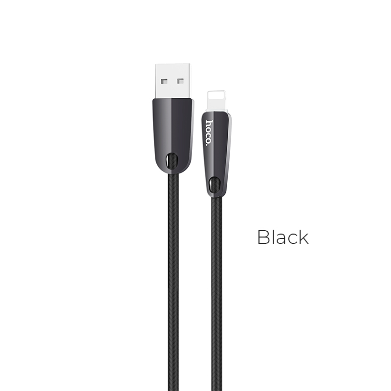 

Кабель Lightning 8-pin(m)-USB 2.0(Am), 2.4A, 1.2м, черный HOCO U35 (УТ-00000087), U35