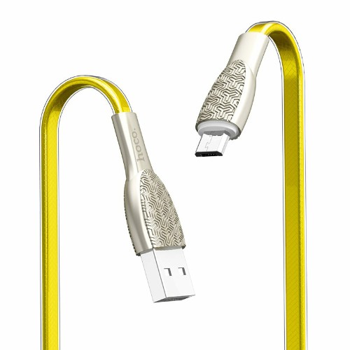 

Кабель Micro USB 2.0(Bm)-USB 2.0(Am), 2.4A, 1.2м, золотистый HOCO Bright U52, U52
