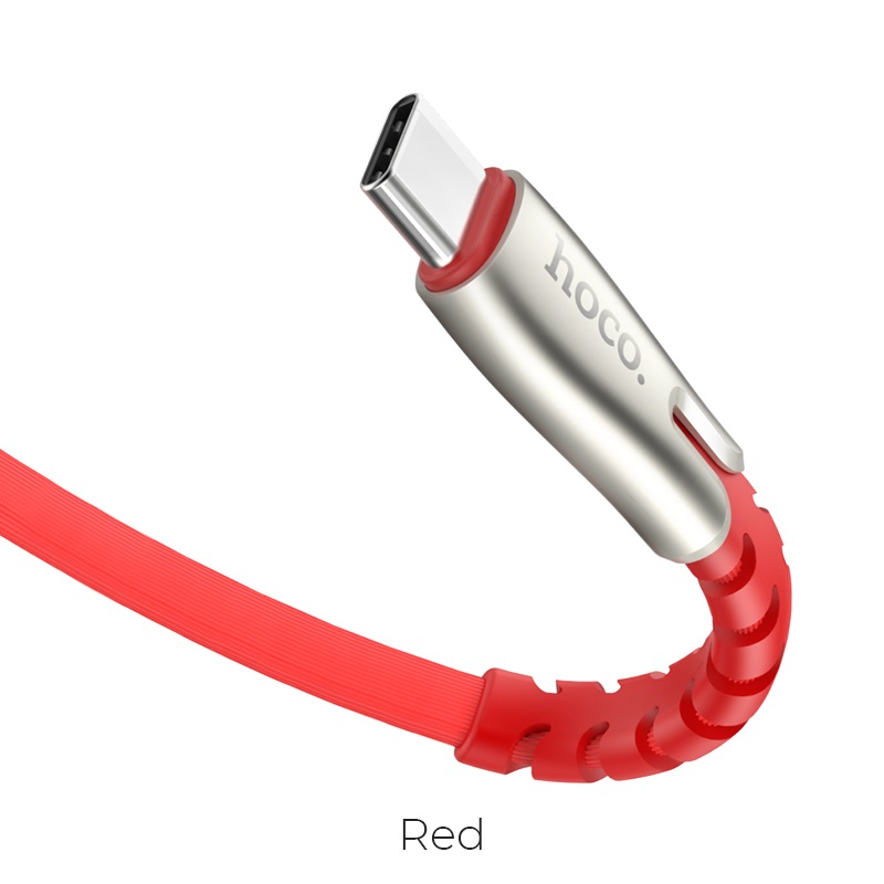 

Кабель USB Type-C(m)-USB 2.0(Am), плоский, 2.4A, 1.2м, красный HOCO Core U58 (УТ-00009273), U58