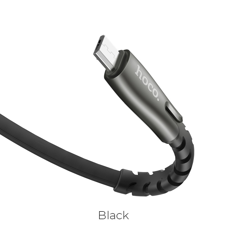 

Кабель Micro USB 2.0(Bm)-USB 2.0(Am), плоский, 2.4A, 1.2м, черный HOCO Core U58 (УТ-00008071), U58