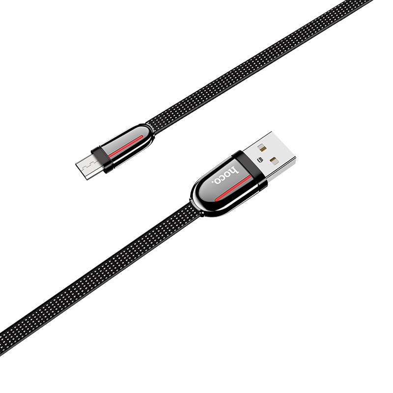 

Кабель Micro USB-USB, плоский, 2.4A, 1.2м, черный HOCO grand U74 (УТ-00007978), U74