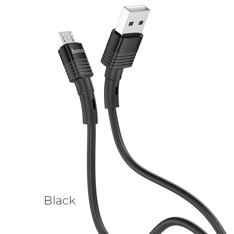 

Кабель Micro USB 2.0(Bm)-USB 2.0(Am), 2.4A, 1.2м, черный HOCO Cool U82 (УТ-00009427), U82