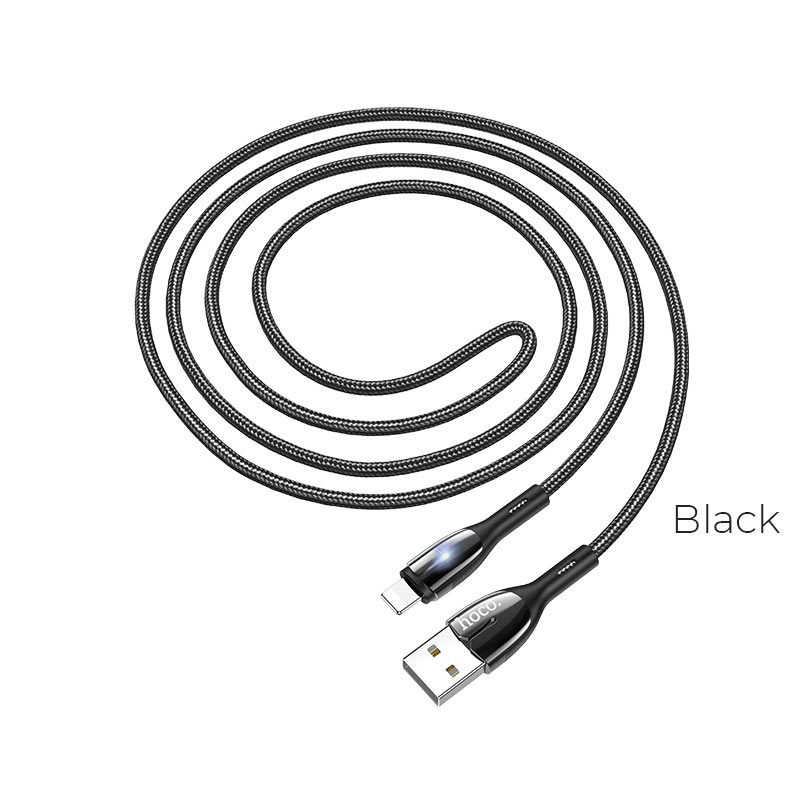 

Кабель Lightning 8-pin-USB, 3A, 1.2м, черный HOCO U98 (УТ-00009314), U98
