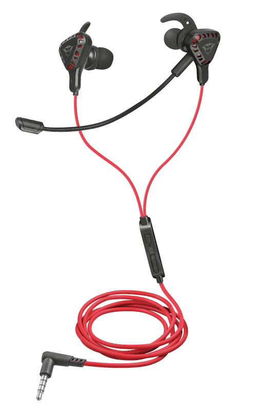

Гарнитура Trust GXT 408 COBRA, Jack 3.5mm, черный/красный ( 23029), GXT 408 COBRA