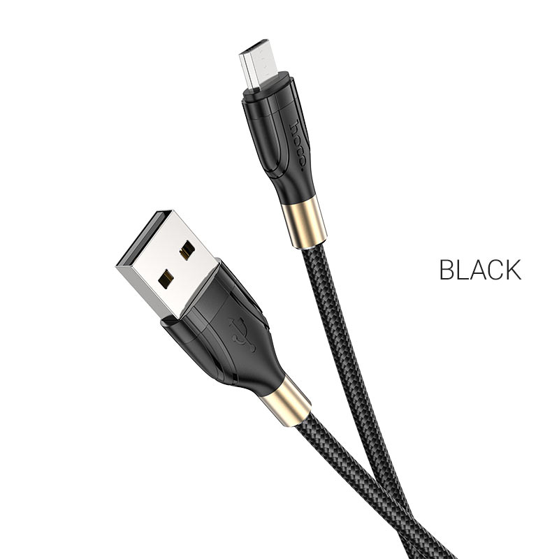 

Кабель Micro USB 2.0(Bm)-USB 2.0(Am), 2.4A, 1.2м, черный HOCO Shadow U92 (УТ-00010518), U92