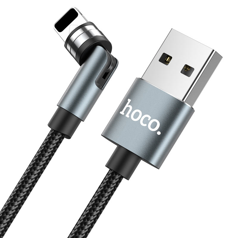 

Кабель Lightning 8-pin(m)-USB 2.0(Am), 2.4A, 1.2м, черный HOCO U94 (УТ-00010504), U94