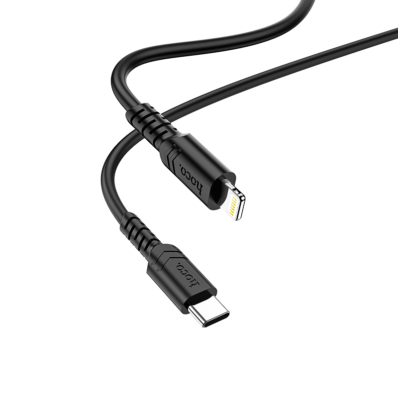 

Кабель Lightning 8-pin(m)-USB Type-C(m), 3A, 1м, черный HOCO x62 (УТ-00011558), x62