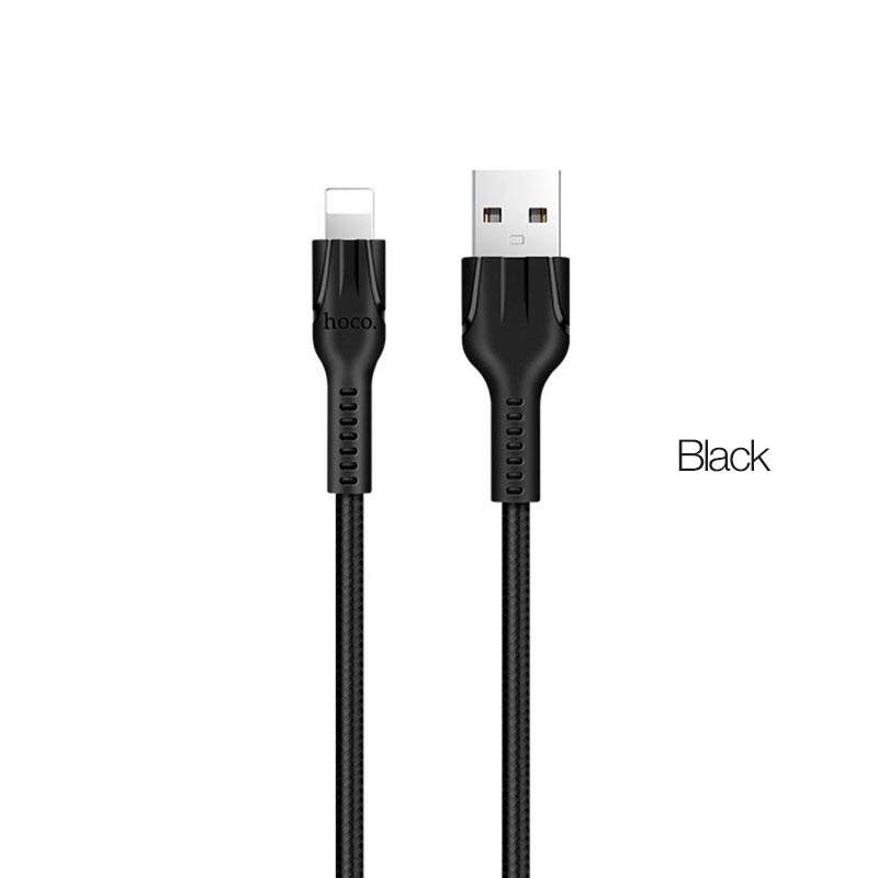 

Кабель Lightning 8-pin(m)-USB 2.0(Am), 2.4A, 1м, черный HOCO Benay U31 (УТ-00000120), U31