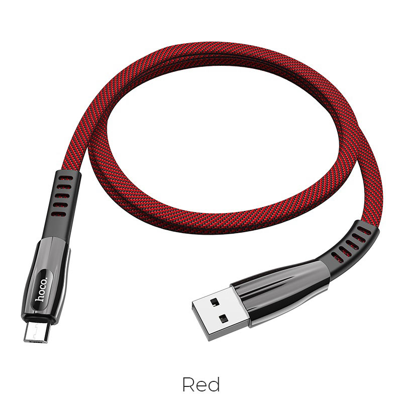 

Кабель Micro USB-USB, плоский, 2.4A, 1.2м, красный HOCO U70 (УТ-00008037), U70