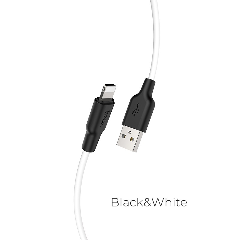 

Кабель Lightning 8-pin-USB, 2.4A, 2м, белый HOCO x21plus (УТ-00009329 / 6931474713780), x21plus