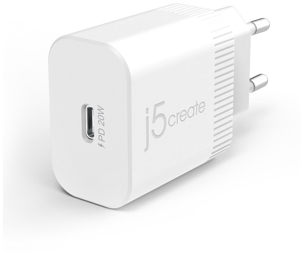 Сетевое зарядное устройство j5create Wall Charger 20W, 1, Quick Charge, PD, 3A, белый (83641)