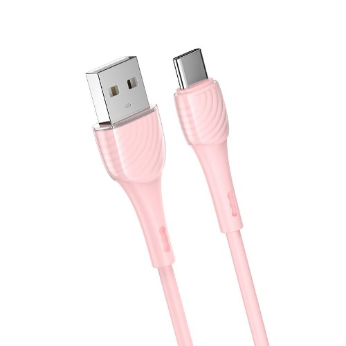 

Кабель USB Type-C(m)-USB 2.0(Am), 3A, 1м, розовый HOCO X49 (6931474734112), X49