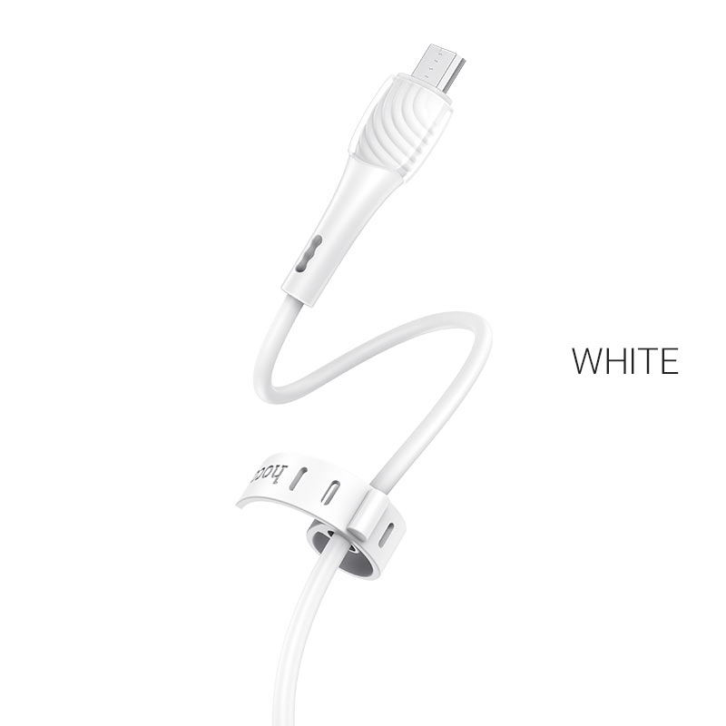

Кабель Micro USB 2.0(Bm)-USB 2.0(Am), 2.4A, 1м, белый HOCO X49 (6931474734051), X49
