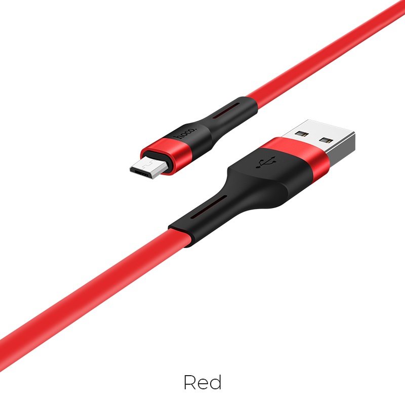 

Кабель Micro USB-USB, плоский, 2.4A, 1м, красный HOCO X34 (УТ-00007973 / 6931474707383), X34