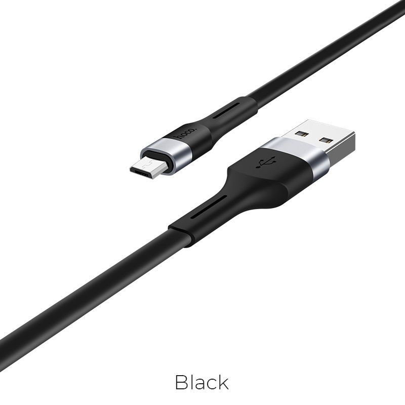 

Кабель Micro USB 2.0(Bm)-USB 2.0(Am), плоский, 2.4A быстрая зарядка, 1м, черный HOCO X34 (УТ-00007872 / 6931474707376), X34