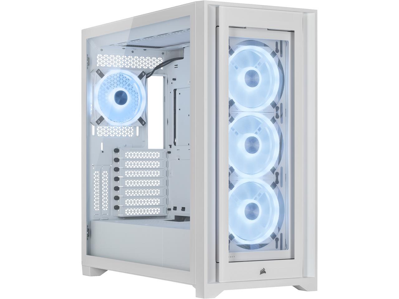

Корпус Corsair iCUE 5000X, ATX, Midi-Tower, 2xUSB 3.0, USB Type-C, белый, Без БП (CC-9011233-WW), iCUE 5000X