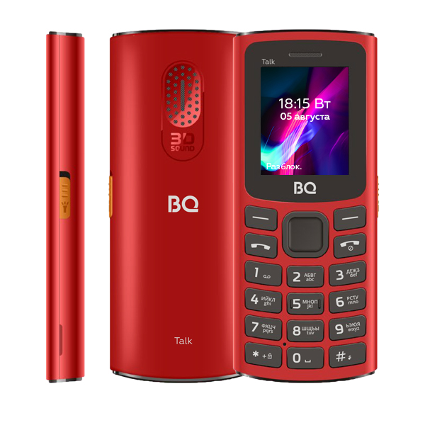 

Мобильный телефон BQ 1862 Talk, 1.77" 160x128 TFT, 64Mb RAM, 64Mb, BT, 2-Sim, 600 мА·ч, micro-USB, красный, 1862 Talk