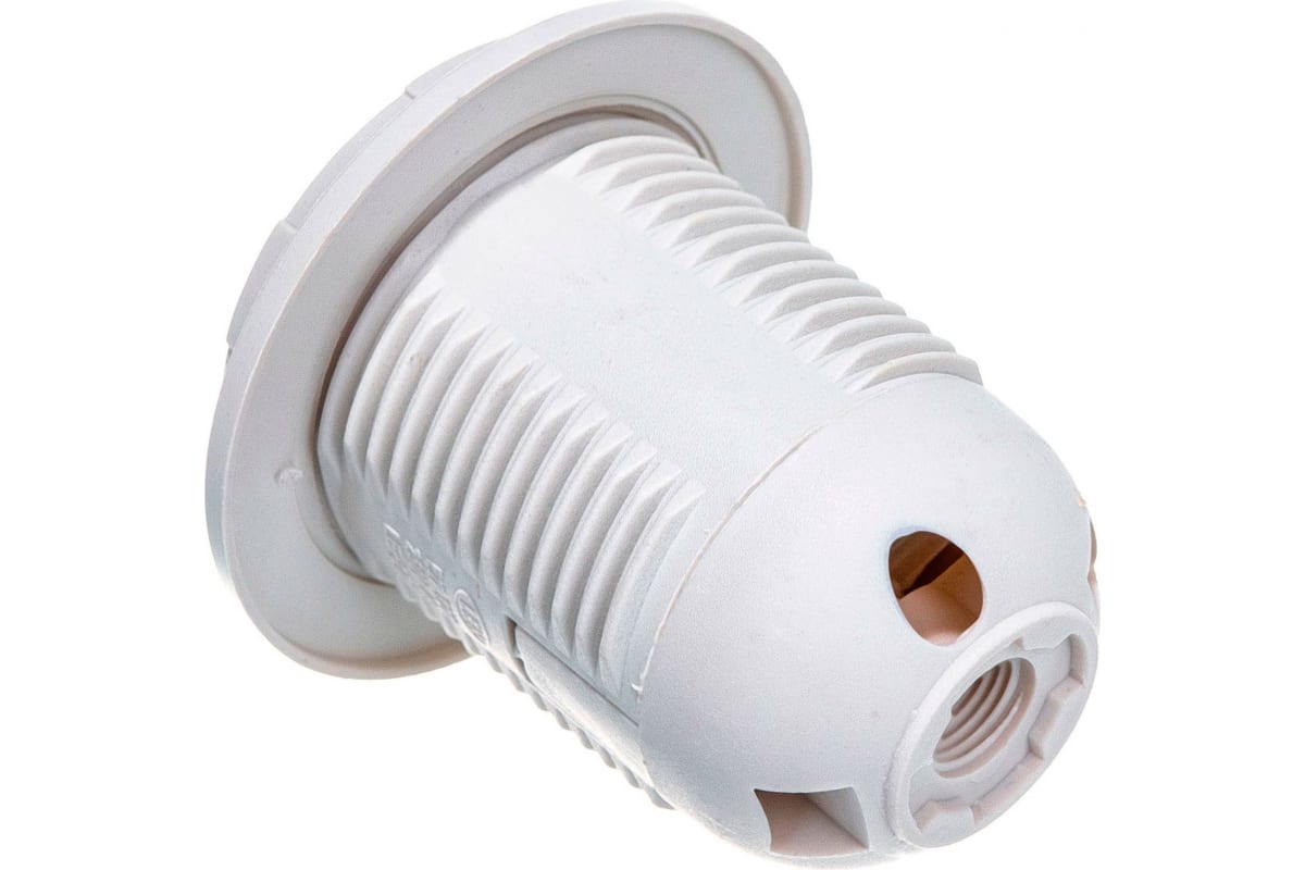Патрон пластиковый Universal для светодиодных/накаливания/энергосберегающих ламп, белый (5560711)