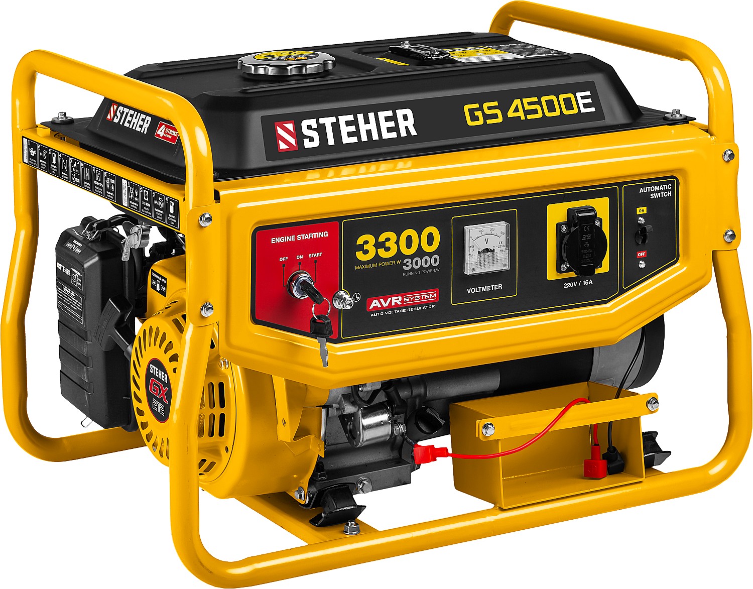 Электрогенератор STEHER GS-4500Е, 7 л.с., 3.3 кВт