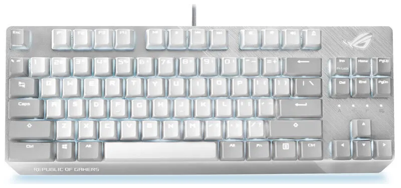 

Клавиатура проводная ASUS Strix Scope NX TKL ML, механическая, ROG NX, подсветка, USB, белый/серебристый (90MP02B6-BKRA00), Strix Scope NX TKL ML