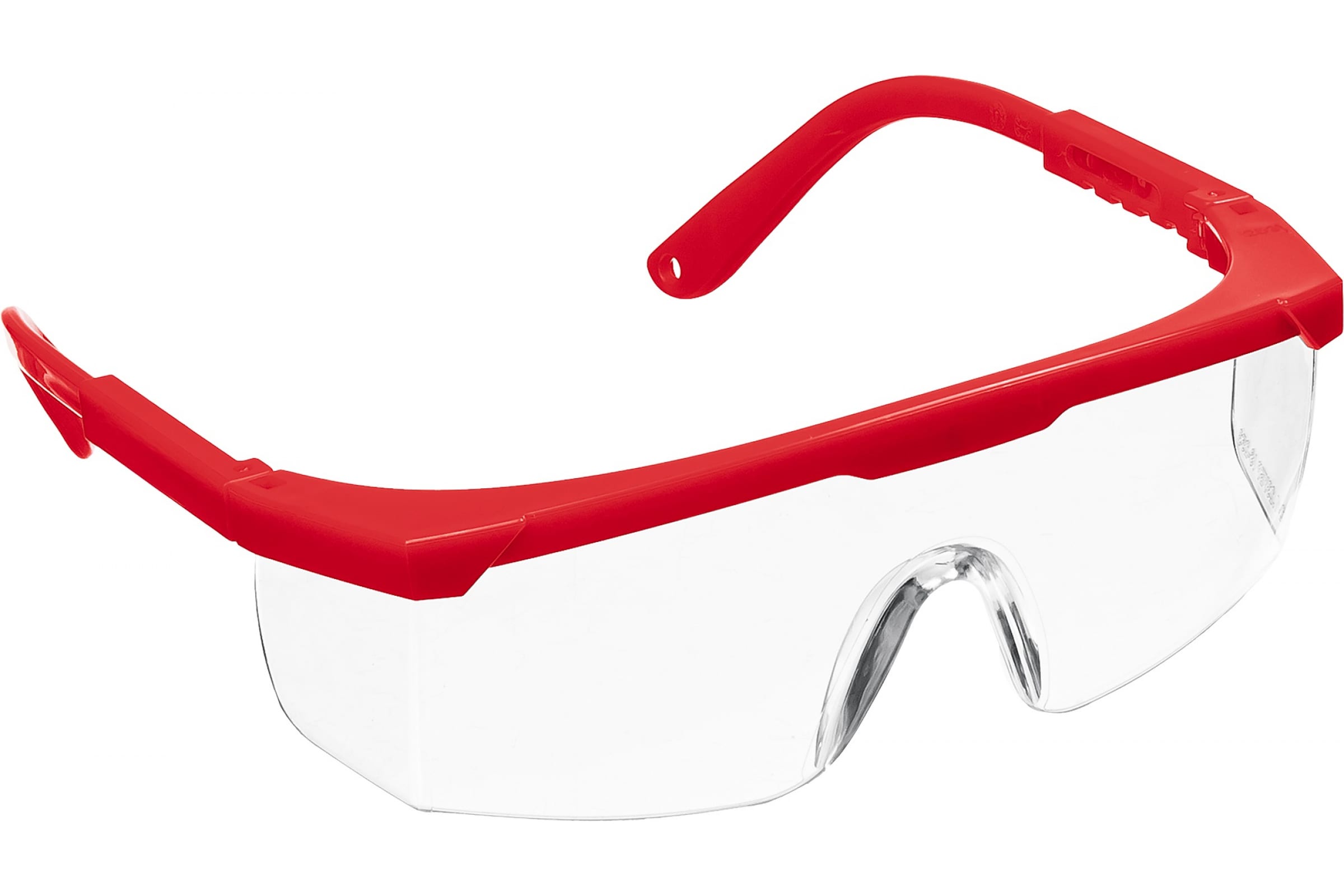 Очки защитные ЗУБР СПЕКТР 5, открытые, красный/прозрачный (110328)