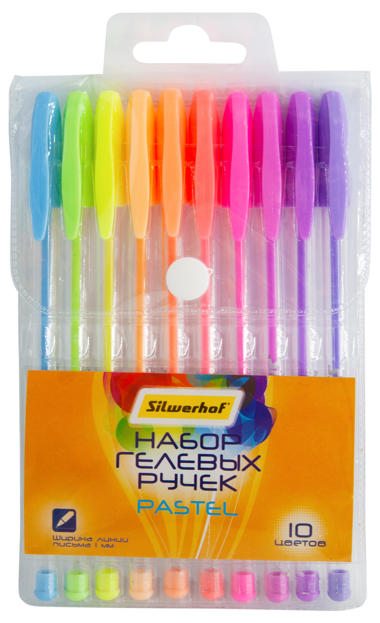

Набор гелевых ручек Silwerhof Солнечная коллекция Pastel 4630143106275, ассорти, 10шт., пластик, колпачок, блистер (1548248), 4630143106275