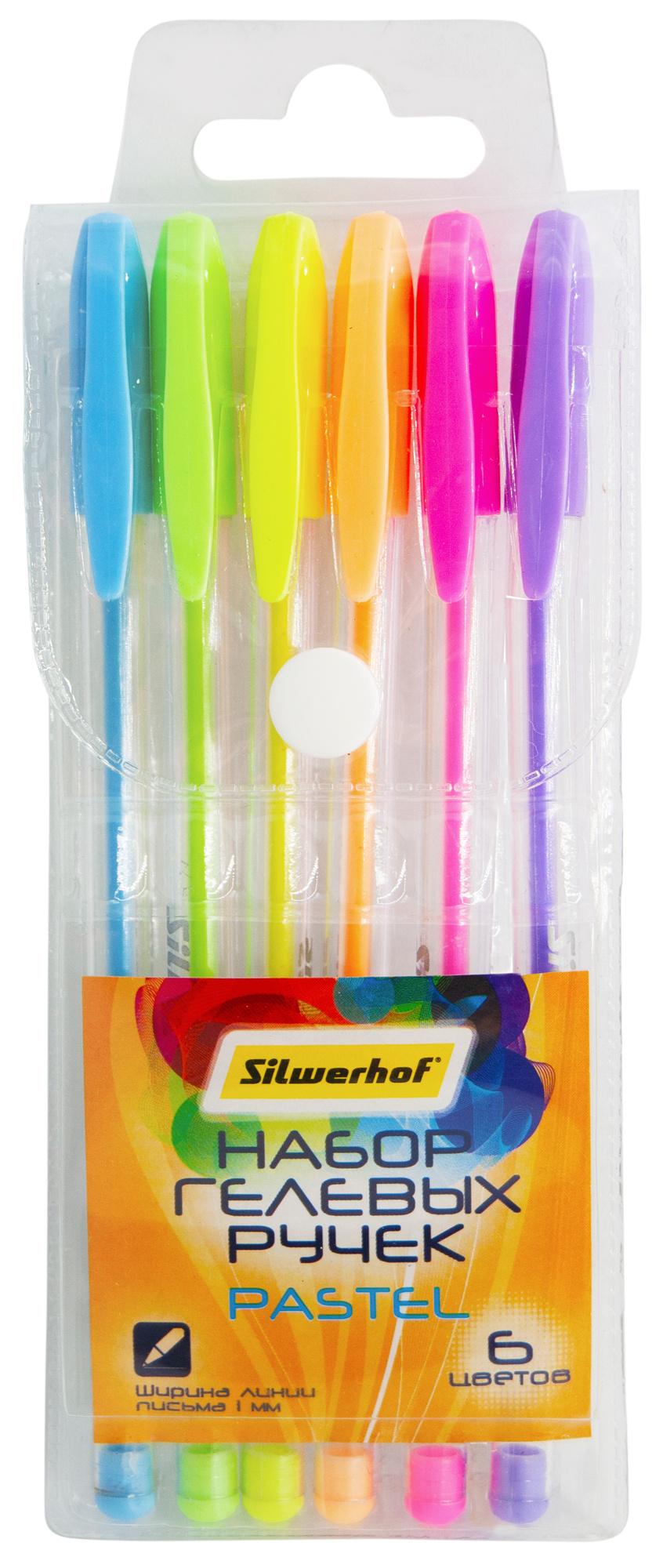 

Набор гелевых ручек Silwerhof Солнечная коллекция Pastel 4630143106251 , ассорти, 6шт., пластик, колпачок, блистер (1548236), 4630143106251