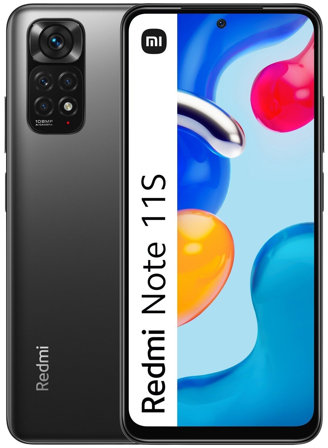 

Смартфон Xiaomi Redmi Note 11S, 6.43" 1080x2400 AMOLED, MediaTek Helio G96, 6Gb RAM, 128Gb, 3G/4G, NFC, Wi-Fi, BT, 4xCam, 2-Sim, 5000 мА⋅ч, USB Type-C, Android 11, серый (37963), Redmi Note 11S