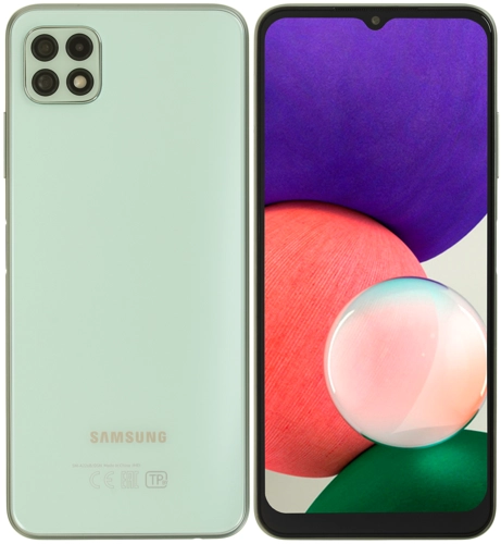 

Смартфон Samsung Galaxy A22s, 6.6" 1080x2400 TN, MediaTek Dimensity 700, 4Gb RAM, 64Gb, 3G/4G, NFC, Wi-Fi, BT, 3xCam, 2-Sim, 5000mAh, USB Type-C, Android 11, мятный (SM-A226BLGUSER), Galaxy A22s